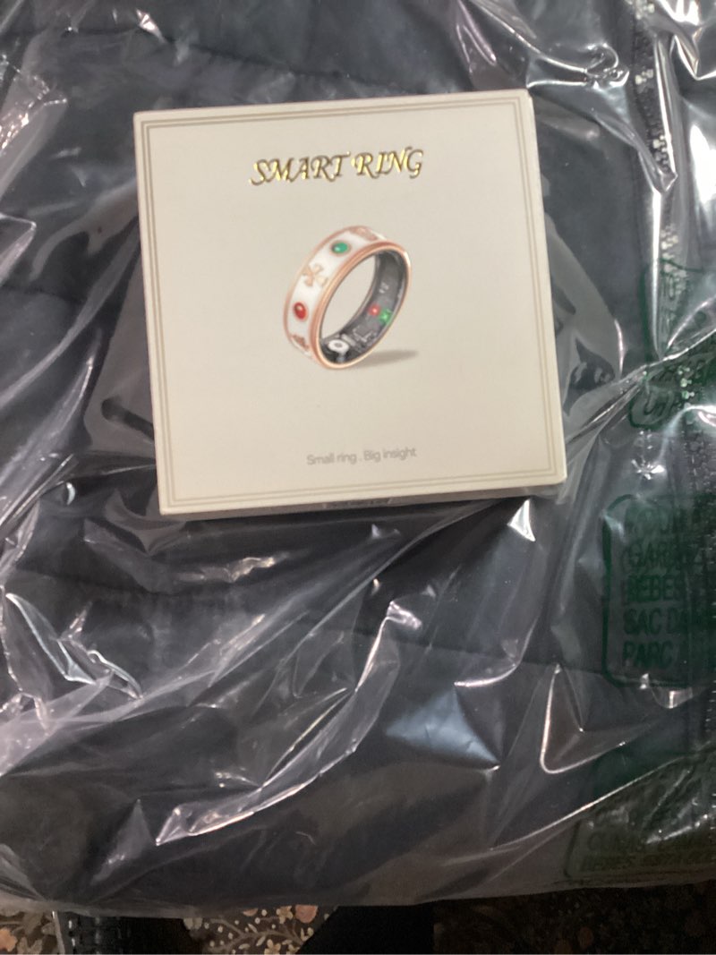 Condition photo showing New/Like New for DSHKISK Smart Ring for Women & Men, Fitness Tracker with Heart Rate, SpO2, Blood Pressure & Sleep Monitoring, IP68 Waterproof, Long Battery Life, No Monthly Fees, for iPhone Android (8#&Floral) Gold 8#