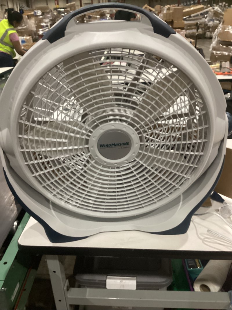 Condition photo showing Good Condition for lasko wind machine fan, air circulator fan with 3 speeds, 20" model 3300, gray