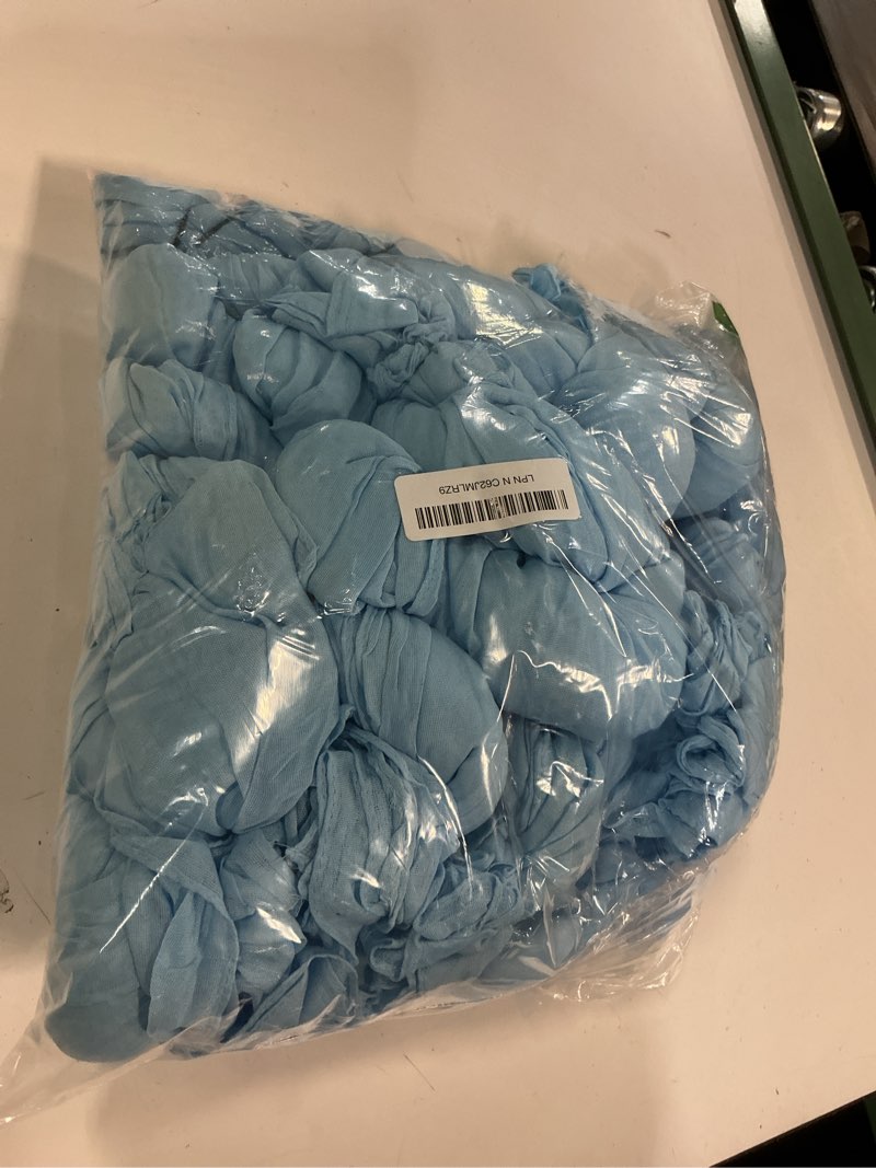 Condition photo showing As Is for 50 pack light blue cheesecloth napkins spring easter cloth napkins set of 50 baby blue dinner napkins bulk 21x21 inches for wedding bridal shower baby shower parties baby blue 21" x 21" (set of 50)
