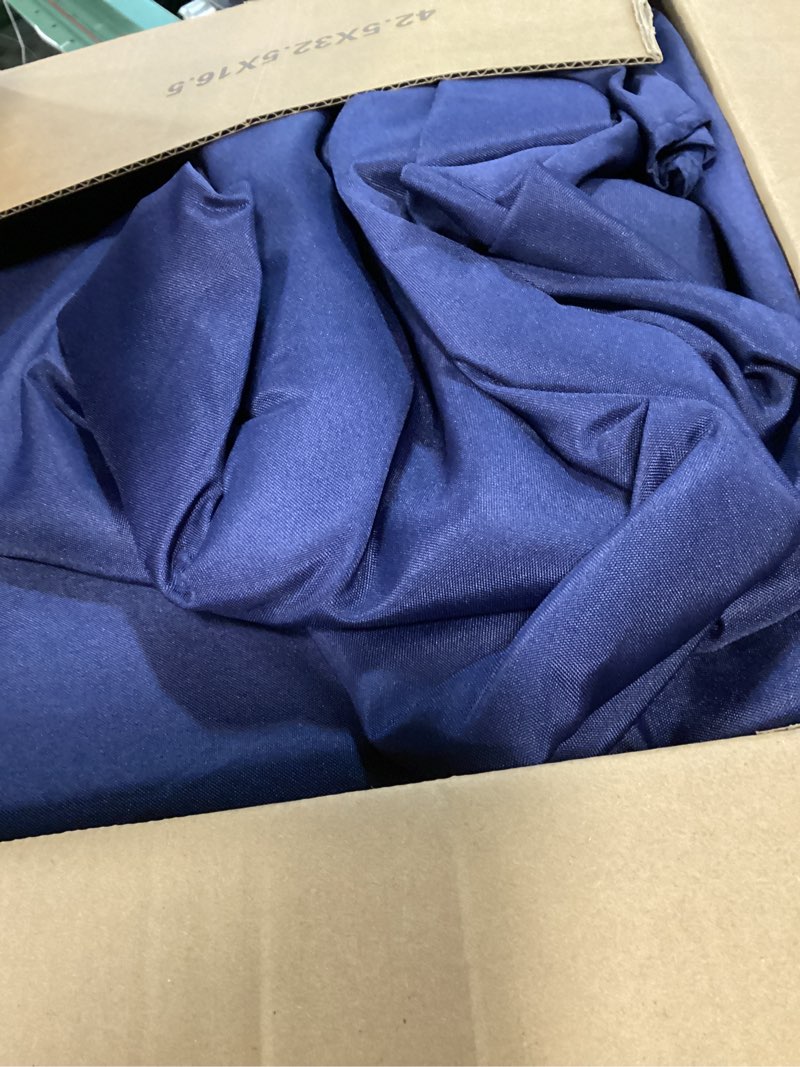 Condition photo showing New/Like New for 6-pack navy blue round tablecloths, 120 inches, stain-resistant polyester for 5-6 ft round tables - washable table covers for weddings, banquets, birthday parties, events navy 120 in, 6 pack