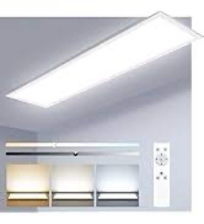 zemty LED Flat Panel Light with Remote 31.4x9.8 Inch, 35W 4000LM 3000K-6000K Adjustable Color Temper