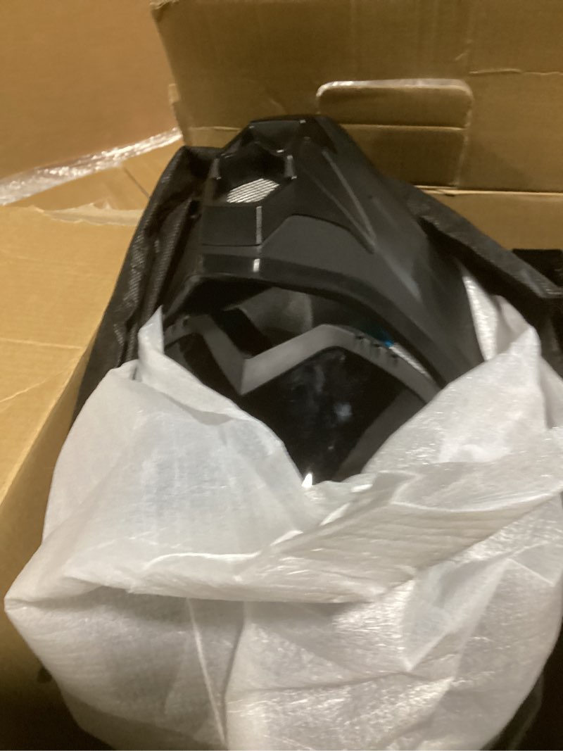Condition photo showing New/Like New for Youth Dirt Bike Helmet DOT Certified - Full Face Motorcycle Helmet for Off-Road, ATV, Street Riding, Includes Adjustable Goggles & Protective Gloves BLACK X-Large