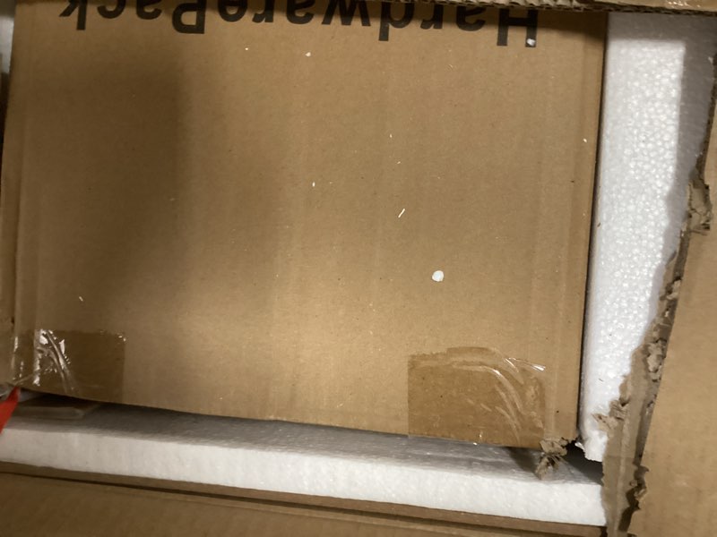 Condition photo showing Good Condition for 70\" tv stand for living room, modern entertainment center & media console, fits tvs up to 80\", storage cabinet with shelves, 36\" electric fireplace with led flame (all black) 70-inch all black(incomplete box 1 of 2)