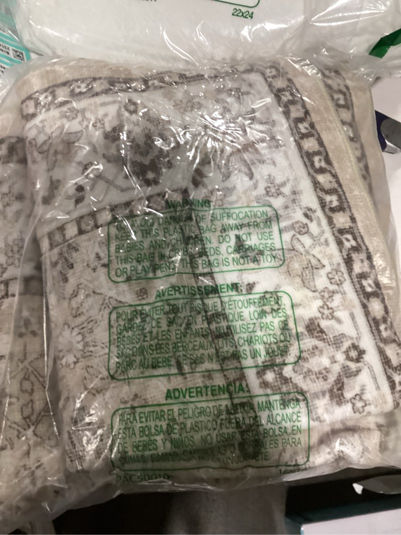 Condition photo showing New/Like New for Hallway Washable Runner Rug - 3x6 Kitchen Rugs Entryway Rug Runner Vintage Soft Floor Mat Non Slip Indoor Farmhouse Carpet for Bathroom Living Room Bedroom (3 X 6, Beige) 3' x 6' (Rectangular) Beige