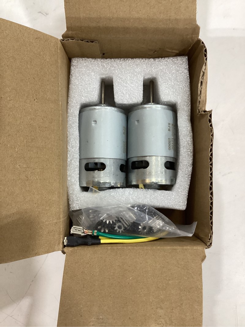 Condition photo showing New/Like New for 2 pcs 12v rs550 15000rpm electric drive motor for power wheels upgrade,18 volt motor for kid's ride on vehicals,6v-18v dc motor round shaft - high torque & power for diy electric,replacement engine