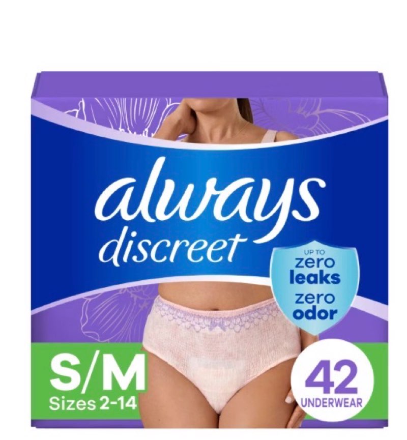 Always discret 42 underwear culottes  maximun Always Discreet Adult Postpartum Incontinence