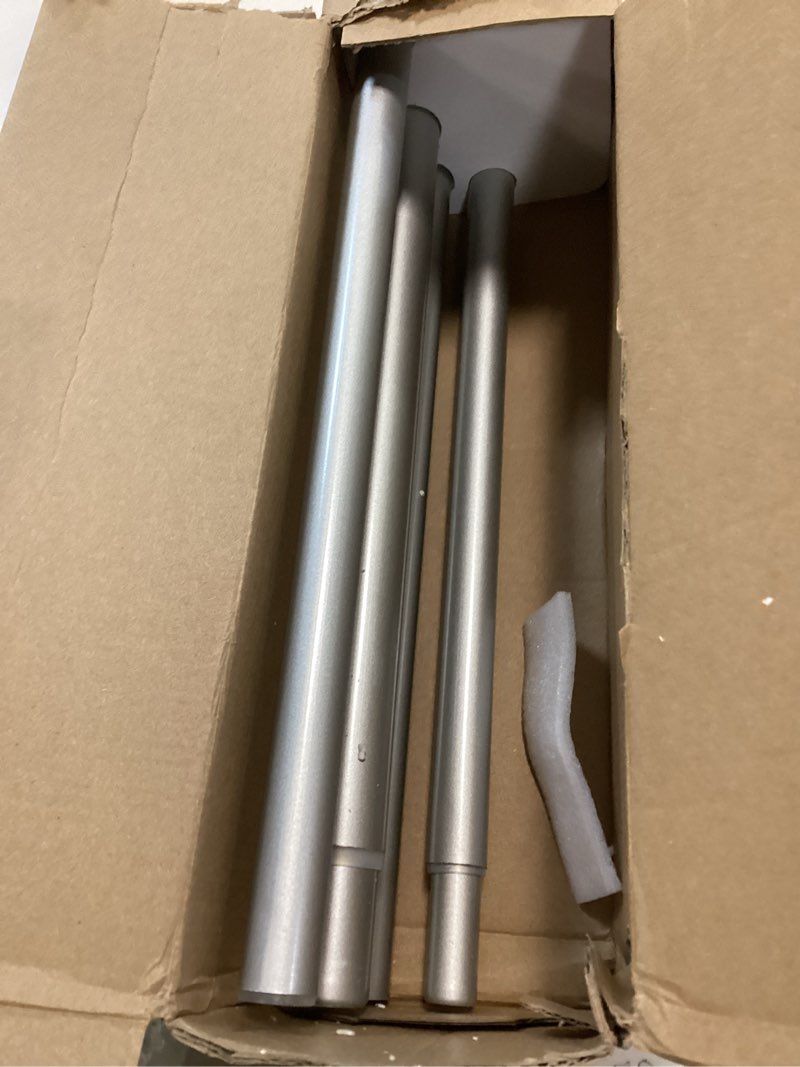 Condition photo showing Good Condition for 1 Inch Double Curtain Rods 72 to 144 Inches (6 to 12 ft), USFOOK Silver Drapery Rods for Windows, Telescoping Dual Curtain Rod with Translucent Finials, Decoration for Home 72-144" Silver