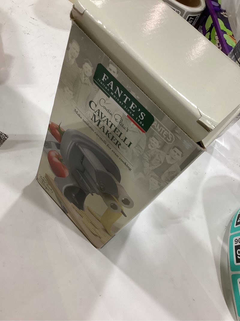 Condition photo showing Good Condition for Fantes Cavatelli Maker Machine for Authentic Italian Pasta, The Italian Market Original since 1906