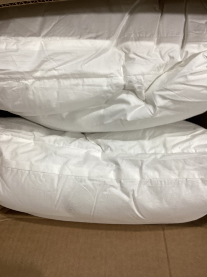 Condition photo showing Good Condition for accuratex pillows queen size set of 2, hybrid shredded memory foam pillow[adjustable loft], fluffy down alternative fill removable cotton cover, firm supportive pillow for side back sleepers white queen (pack of 2)