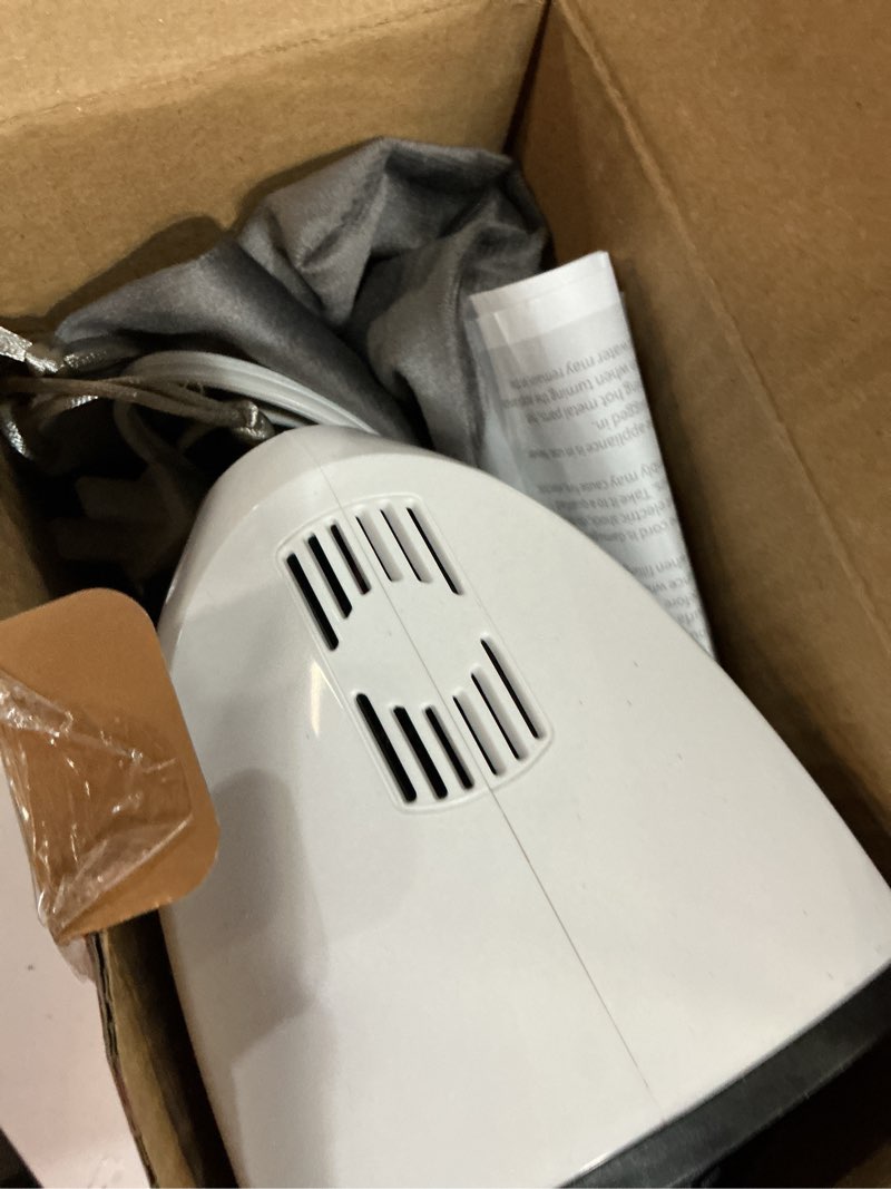 Condition photo showing New/Like New for lyrifine vacuum steamer for clothes, 3500pa suction clothes steamer handheld, 2-in-1 steamer&iron garment steamer, 3 modes& 360° leak-proof technology fabric steamer for wrinkle removal (for 110-120v) 160ml