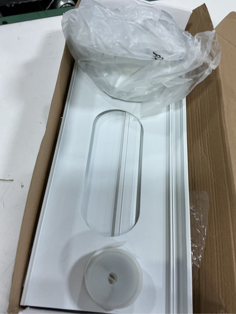Condition photo showing As Is for portable air conditioner window kit, upgrade portable ac sliding window kit with 2pack 3m seal for exhaust hose (5.1"/13cm) 5.1 inch window kit