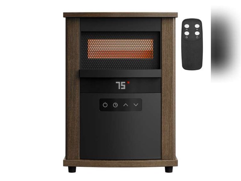 Utilitech 1500 -Watt Infrared quartz Cabinet Indoor Electric Space Heater with Thermostat with Remote 130
