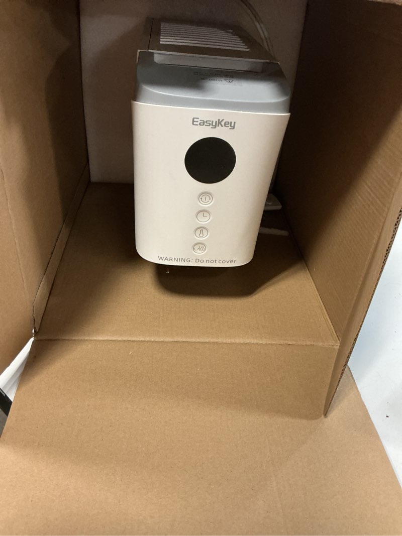 Condition photo showing Good Condition for easykey space heater for large rooms, 24-inch electric indoor heater, 1500w ceramic ptc heater, air purifying filter tower heater, 80° wide angle swing timer, overheating and fall protection, white