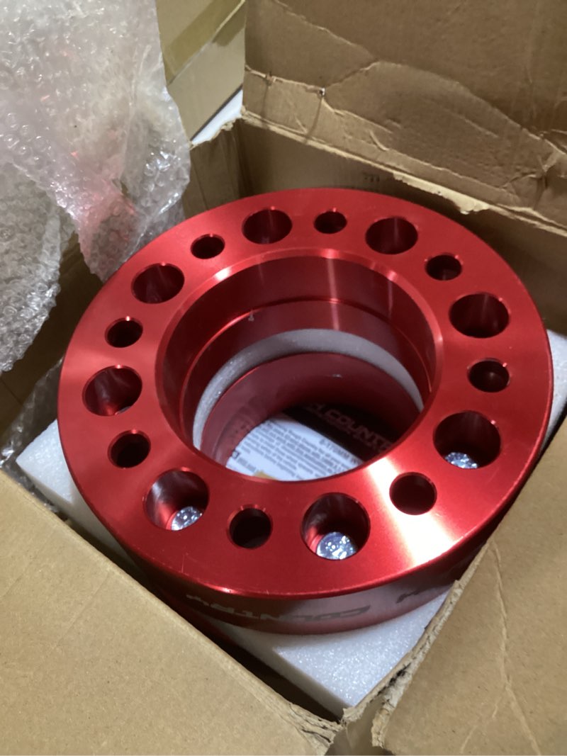 Condition photo showing Good Condition for rough country 2" wheel spacers for ford f-250/f-350 superduty 4wd (2003-2026) - fits 8x170mm bolt pattern, anodized red, 2 pcs