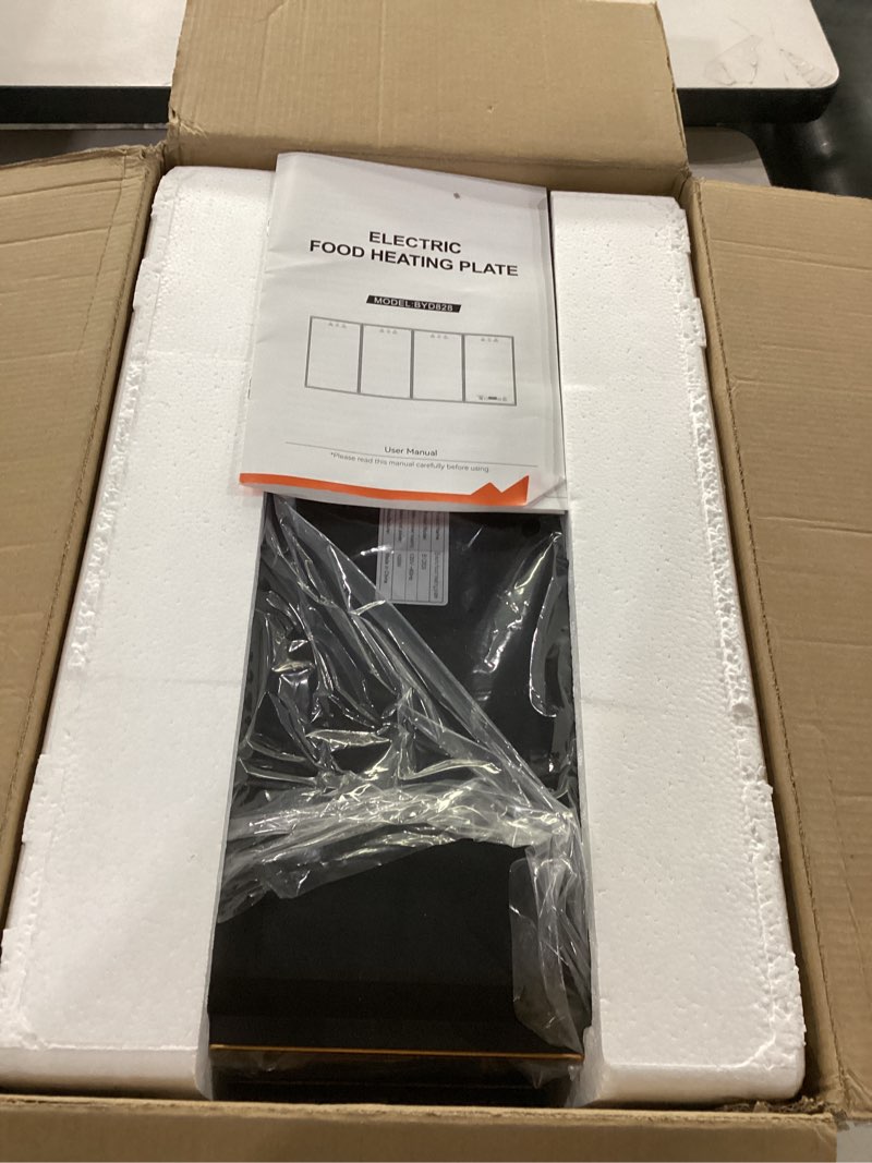 Condition photo showing Good Condition for 4-in-1 electric warming tray for food, electric food warmers for parties, warming trays for buffets party, 33"x15" food warming mat for countertop, buffet warmer warming plates to keep food warm