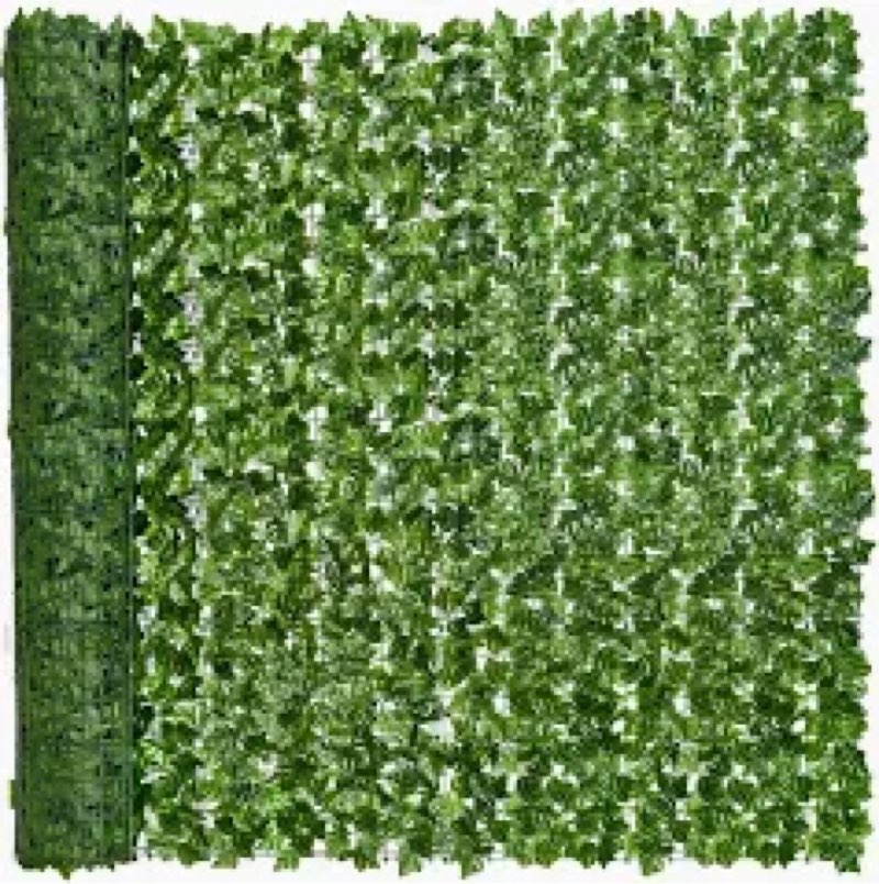 DearHouse Artificial Ivy Privacy Fence, 157.5x78.7inch Artificial Hedges Fence and Faux Ivy Leaf Dec