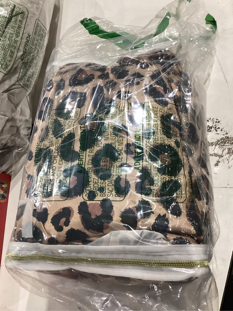 Condition photo showing As Is for MR&HM Satin Bed Sheets with Elastic Corner Straps, King Size Sheets Set, 4 Pcs Silky Bedding Set with 15 Inches Deep Pocket for Mattress (King, Brown Leopard) 03- Brown Leopard King