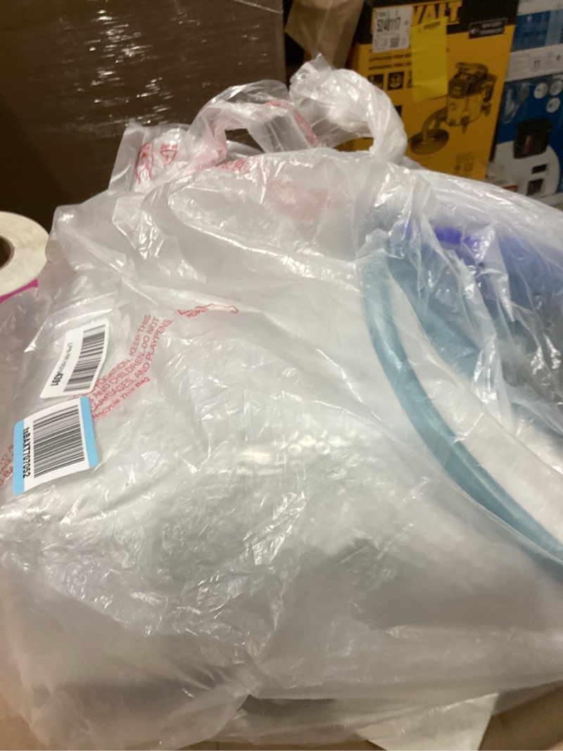 Condition photo showing item condition for 18 Ft Pool Covers for Above Ground Pools with Automatic Siphon Drain, Extra Thick Heavy-Duty Round Winter Pool Cover, Stop Waterlogging, 2-in-1 Tear-Proof UV-Resistant Pool Tarps with Pulley and Cab Blue 18FT