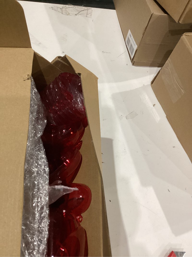 Condition photo showing As Is for AceOrbit 12 Pcs Valentine's Day Cherry Plastic Heart Containers 4.7 Inch Red Cherry Shaped Filled Gift Candy Box with Cards Bow Valentine Hanging Ornament for Wedding Party Favor Exchange Supplies