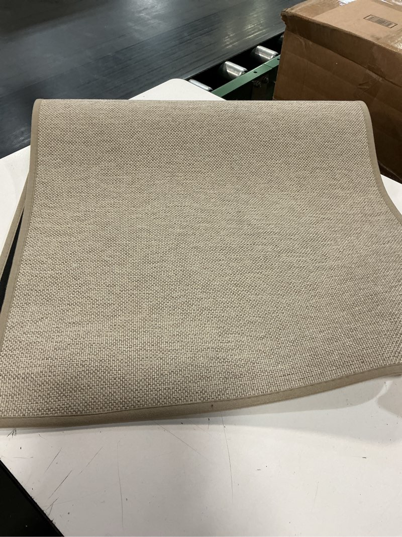 Condition photo showing Good Condition for earthall washable area rug 2x3 ft non slip rugs for entryway braided small throw rugs with rubber backing door mat indoor outdoor entrance rug for kitchen foyer front door, beige/white 2' x 3' (24"x36") beige/white
