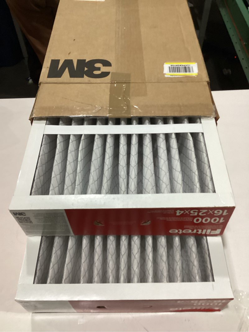 Condition photo showing Good Condition for Filtrete 16x25x4 AC Furnace Air Filter, MPR 1000, MERV 11, Fits Lennox & Honeywell Devices, Allergen Defense, Electrostatic Air Cleaning Filter, 2-Pack (Actual Size 15.88x24.56x4.31 in)