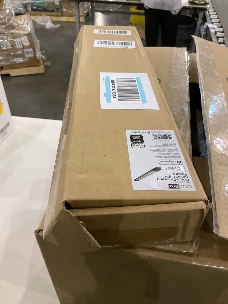 Condition photo showing As Is for UltraPro Smart Wi-Fi 18 inch Plug-in Under Cabinet Lights, Color Changing, Compatible with Alexa, Works with Google Assistant, Under Cabinet Lighting, Under Counter Lights for Kitchen 57071