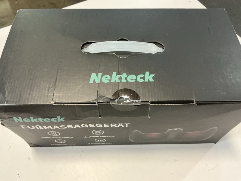 Condition photo showing New/Like New for nekteck foot massager with heat & foot roller, shiatsu calf leg massager for circulation and neuropathy pain relief for feet care home office gadgets relaxing massage tools gifts for women men mom dad standard