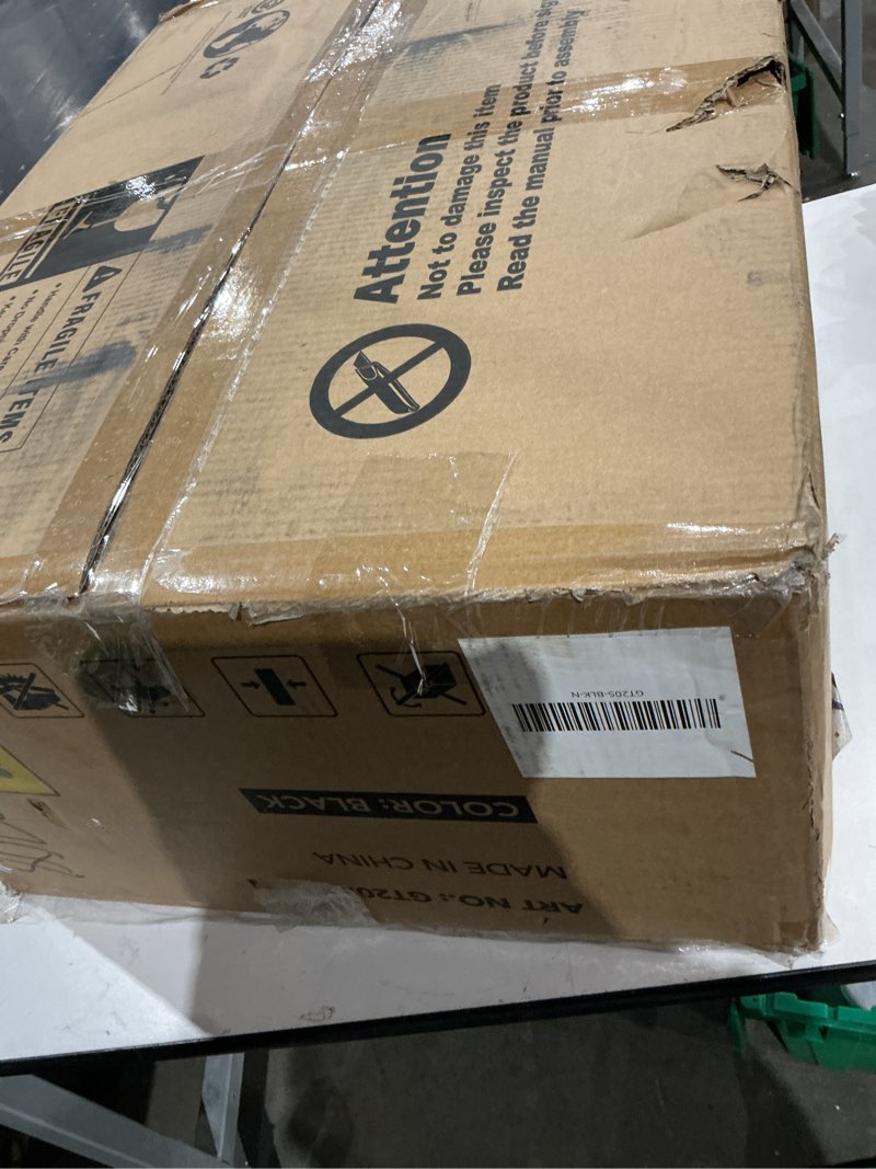 Condition photo showing New/Like New for comhoma big and tall office chair, high back leather gaming chair with footrest, executive ergonomic office chair with pocket spring lumbar support and with outward fixed soft armrests
