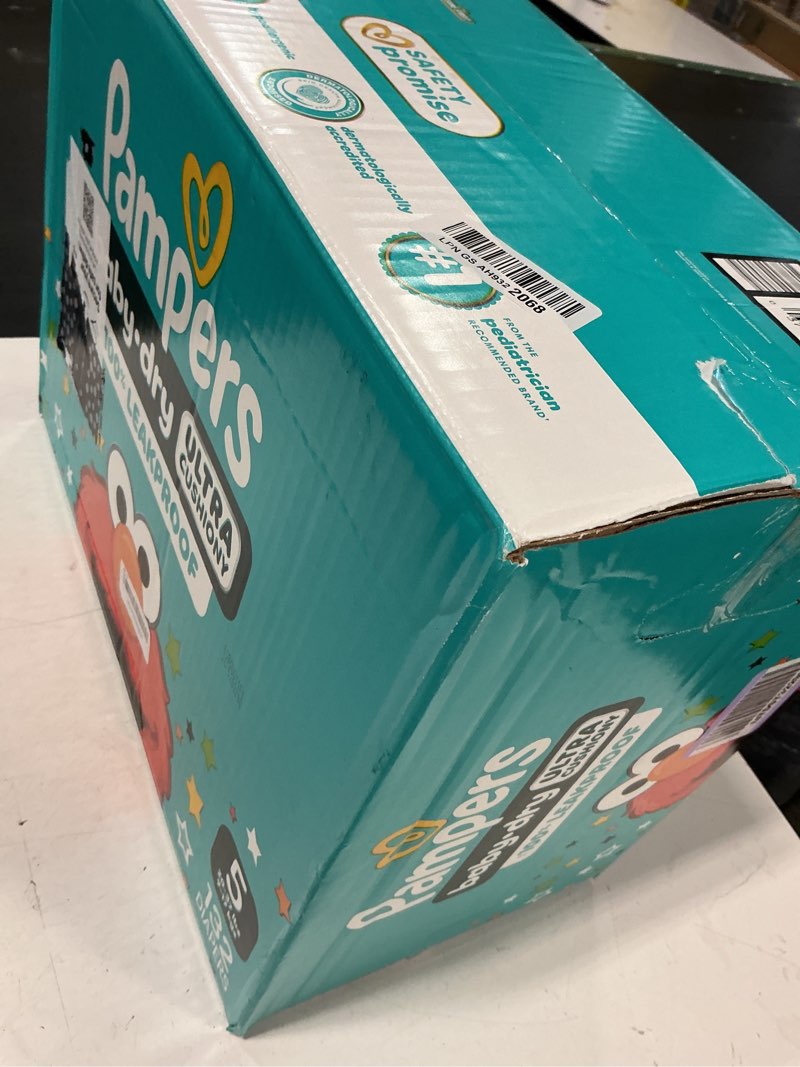 Condition photo showing New/Like New for pampers diapers - baby dry - size 5, 132 count, absorbent disposable infant diaper (packaging may vary) size 5 132