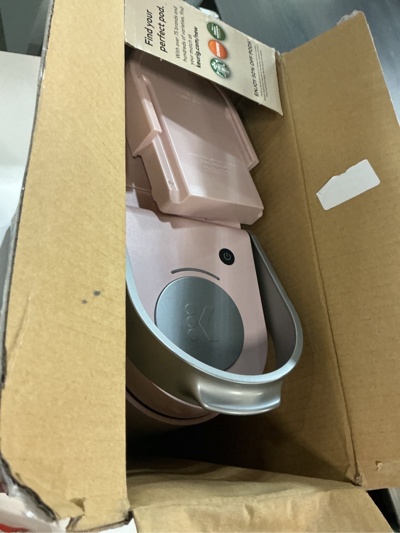 Condition photo showing As Is for keurig k-mini single serve k-cup pod coffee maker, 6 to 12oz brew size, with cord storage, perfect for small spaces, black