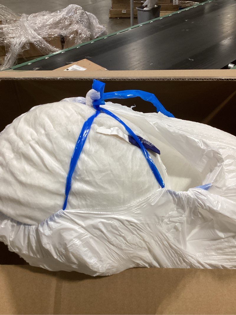 Condition photo showing New/Like New for SyMax 7.8"x76" Body Pillow for King Bed, Memory Foam Bolster w/Removable Velvet Cover, Headboard Gap Filler Pillow, White White King