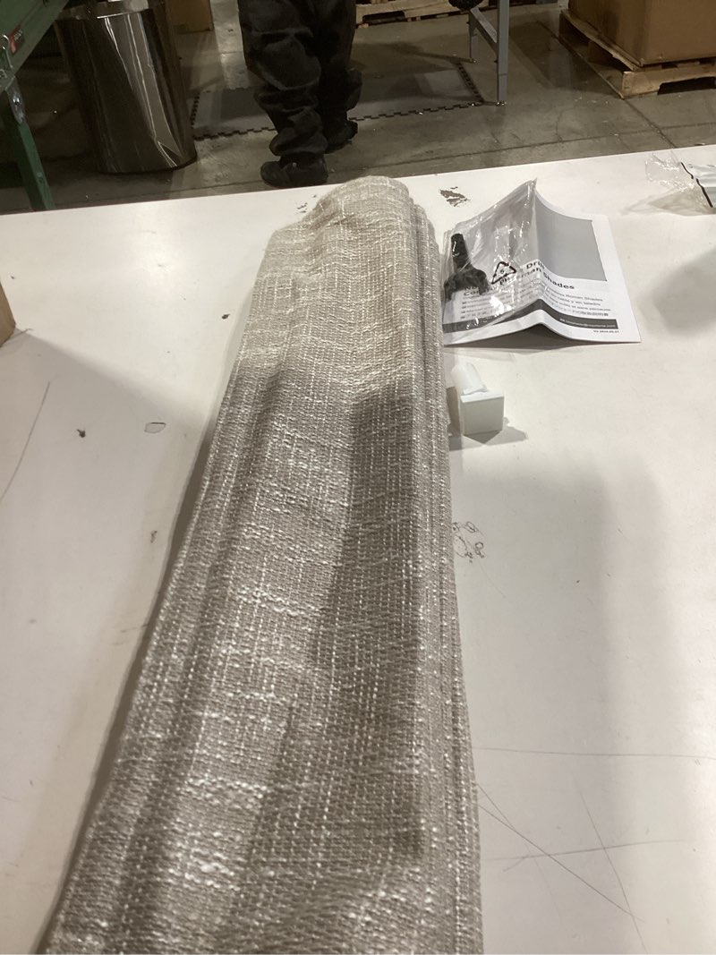 Condition photo showing As Is for No Tools No Drill Cordless Roman Shades for Indoor Windows 100% Blackout, for Window Size 20\" W × 64\" H Beige Beige 20\" W × 64\" H (similar)
