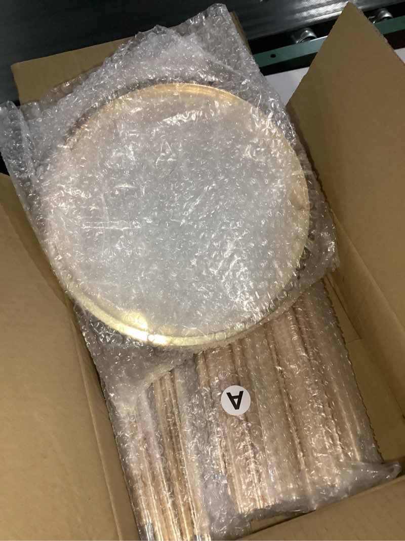 Condition photo showing Good Condition for 3PCS Cylinder Pedestal Stands for Parties, Gold Metal Plant Round Cylinder Stands for Party Flowers, Display Columns Pedestal Stand Cylinder Tables for Vases Birthday Party Backdrop Decorations