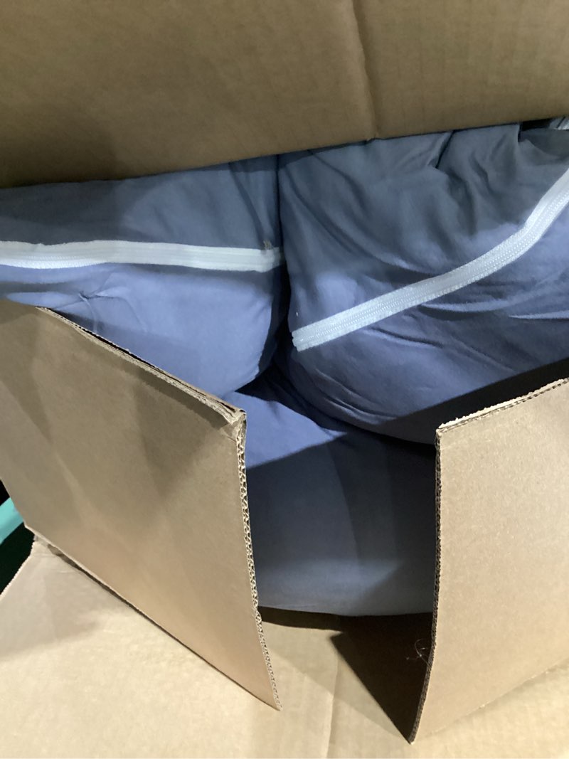 Condition photo showing Good Condition for QUEEN ROSE Pregnancy Pillows, 60 Inch Cooling U Shaped Body Pillow for Sleeping, Extra Long Maternity Pillow for Pregnant Women, Body Support for Adults, with Soft Silky Cover, Blue Cooling Silky - Blue 60in