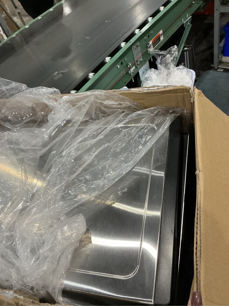 Condition photo showing As Is for cosori food dehydrator, bigger than 7 trays with large 6.5" drying space, 600w power saves more time than 480w, 165°f dehydrated dryer for jerky, herbs, meat, fruit, and yogurt, silver,stainless steel silver 6 trays dehydrator