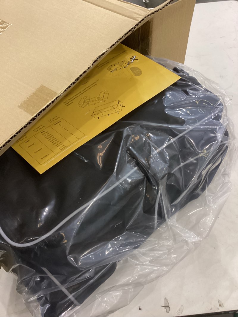 ROINROJI ATV Rear Padded Bottom ATV Rear Seat Storage Frame Rack Bag Black w/Cushion Removable Built