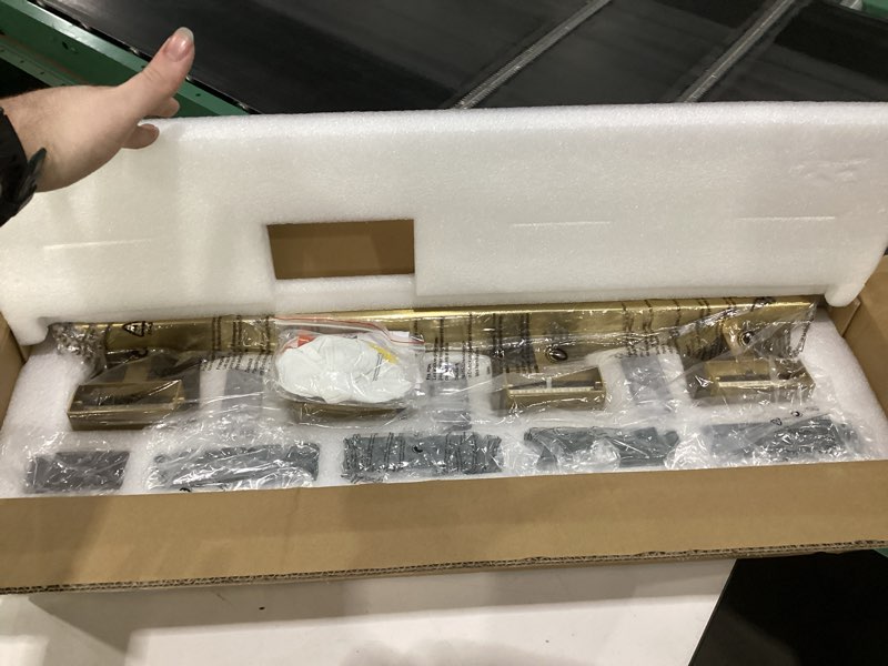 Condition photo showing item condition for gold bathroom vanity light fixtures - brushed gold vanity light bathroom lighting fixtures over mirror 40w dimmable crystal wall sconces 4 light led modern bathrooms lights 4000k gold 4-light