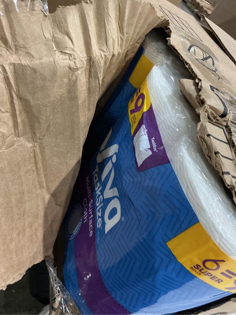 Condition photo showing New/Like New for viva signature cloth paper towels, task size, 12 family triple rolls, 141 sheets per roll (packaging may vary) family triple roll 141 sheets (pack of 12)