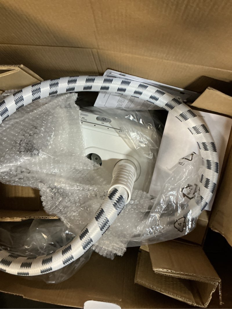 Condition photo showing As Is for rowenta professional full size steamer for clothes with screen 65 inches 1.3 liter capacity 1700 watts ironing, fabric steamer, garment steamer, adjustable is8440 white