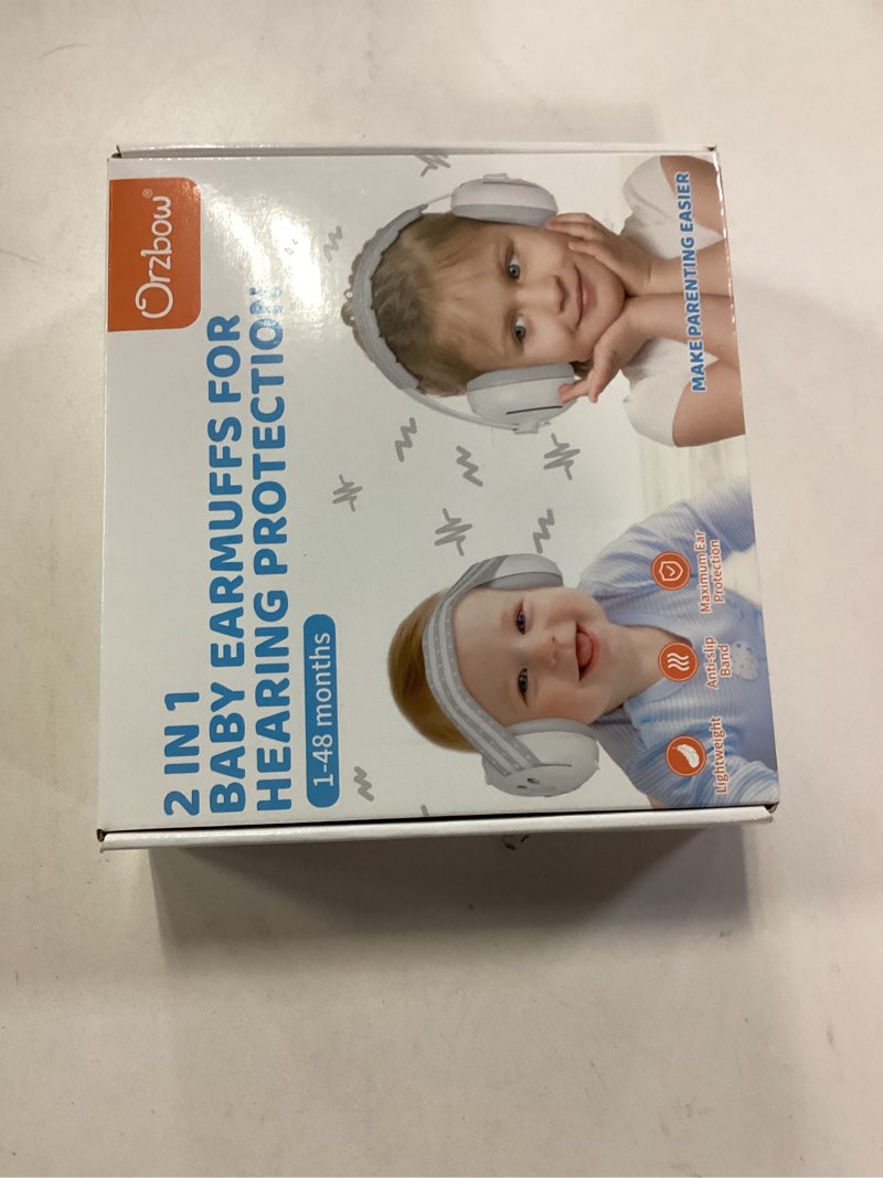 Condition photo showing New/Like New for 2-in-1 Baby Ear Protection for Babies Infant up to 48 Months, Baby Noise Cancelling Headphones with Cute Bear Design, Ear Muffs Noise Protection with Non-Slip Band for Airplane Travel Sleep, Pink Pink-bear