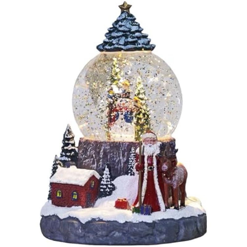christmas snow globes swirling glitter snowman snow globe lantern lighted musical water lantern with 8 songs for christmas decoration gifts