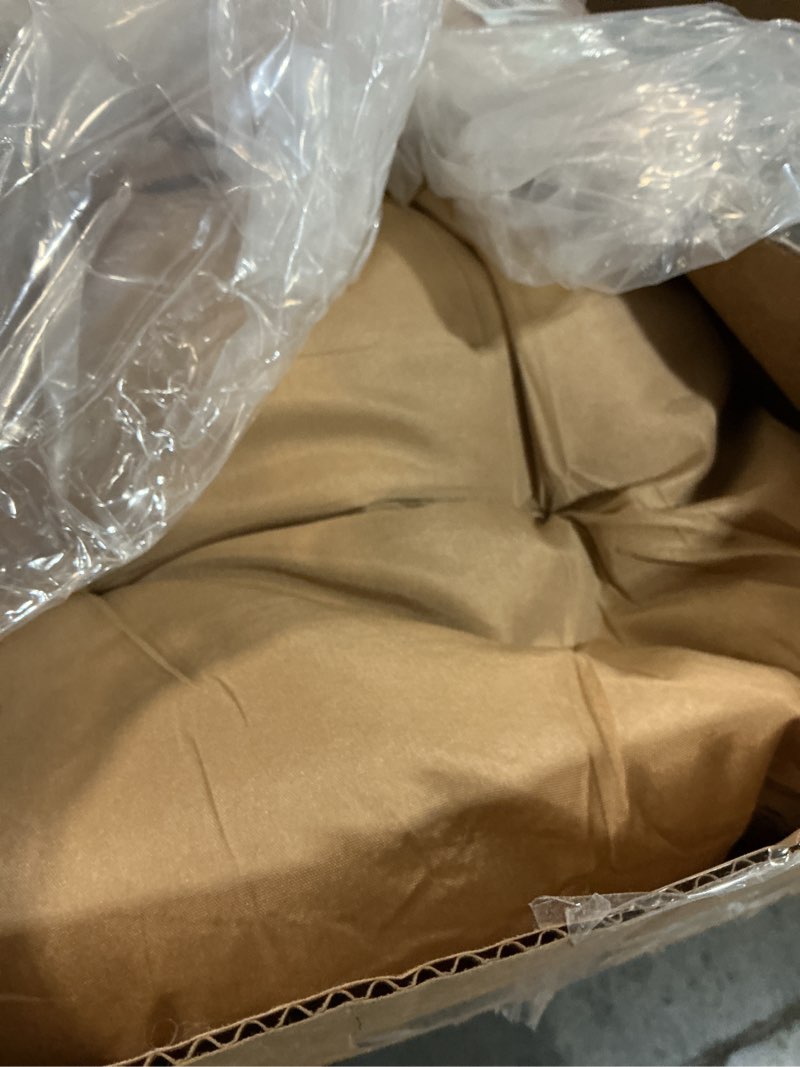 Condition photo showing As Is for (Similar) Greenjin 14\"x10\" Rectangle Bench Stool Cushion Detachable Memory Foam Seat Cushion with Rmovable Cover Anti Slip Dining Stool Pad with Ties for Kitchen Kitchen Chair Pad Black 10x14 Inch Rectangle Black