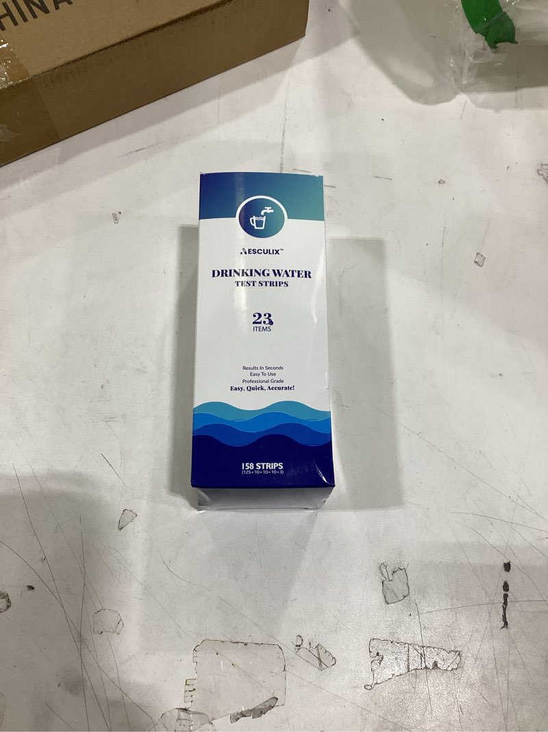 Condition photo showing Good Condition for the image shows a package of aesculix drinking water test strips.  