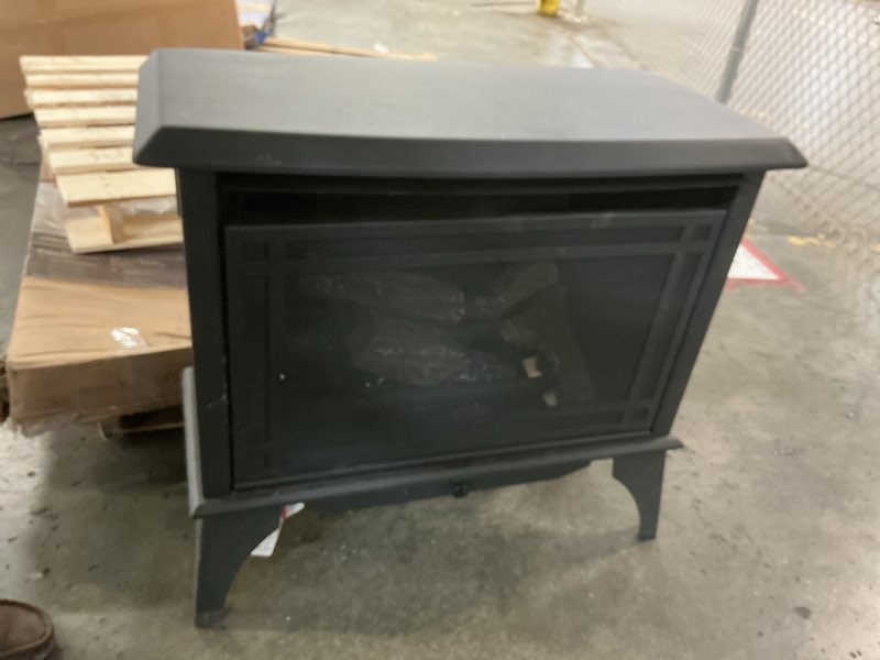 Condition photo showing As Is for comfort glow ventless gas fireplace, dual fuel