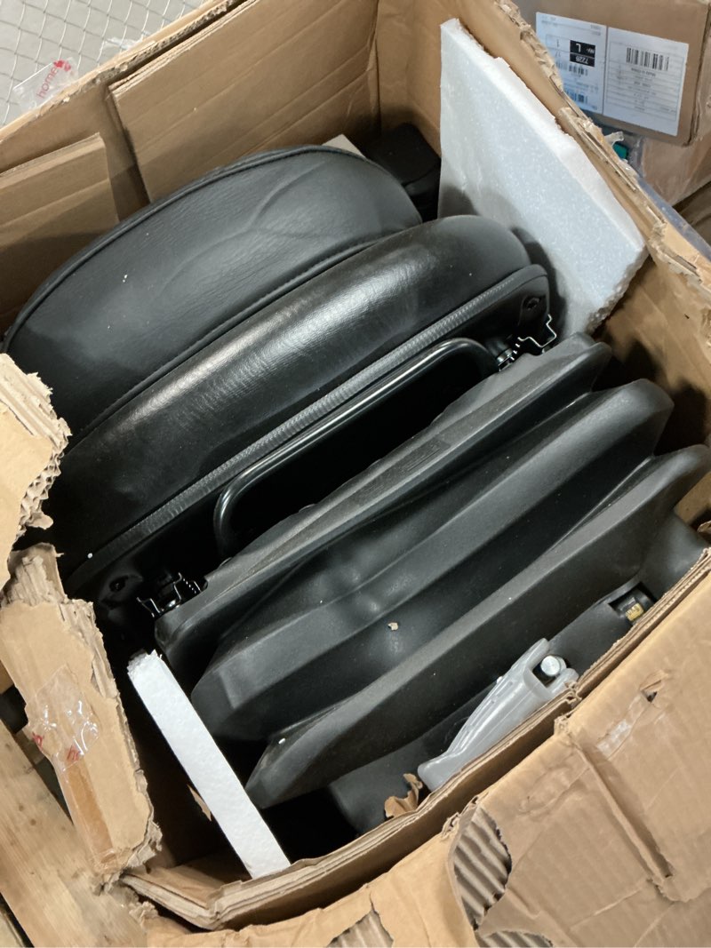 Condition photo showing As Is for VEVOR Universal Forklift Seat, Tractor Seat with Armrest & Adjustable Backrest, Shock Absorption, Secure Micro Switch, High-Resilience PVC Mower Seat for Tractor Excavator, Skid Loader High Suspension