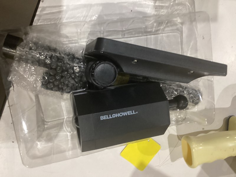 Condition photo showing As Is for bell & howell bionic motion-sensing solar powered led black spotlight