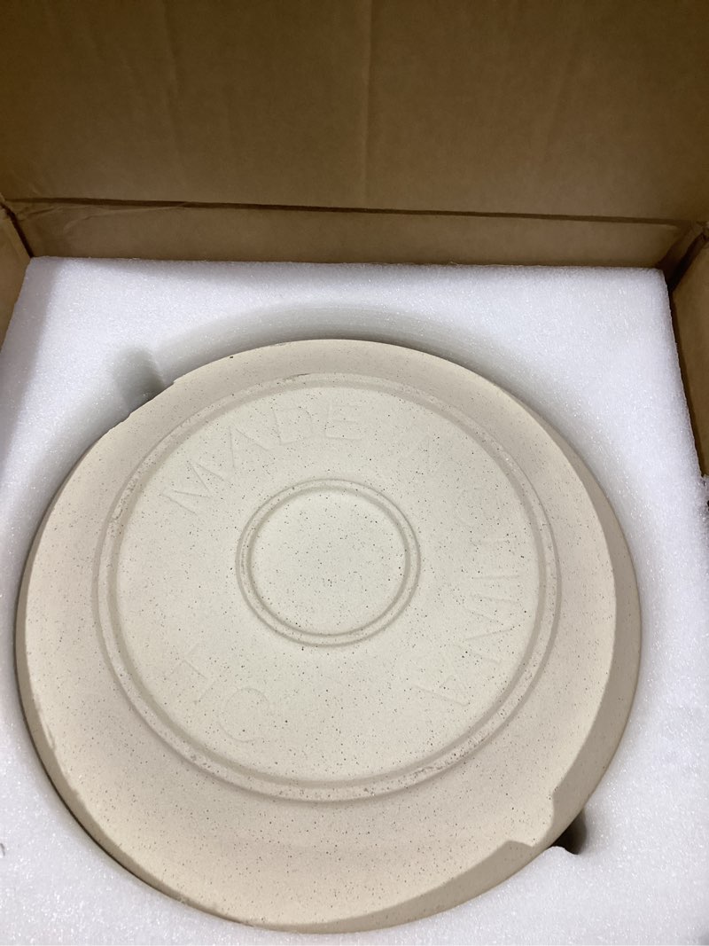 Condition photo showing New/Like New for LE TAUCI Large 14 Inch Plant Pot with Saucer | Ceramic Outdoor & Indoor Big Planter Pot | Drainage Hole, Mesh Pad & Plug | Unglazed Porous | Modern Minimalist for Home and Patio – Speckled Oat Speckled Oat 14 Inch