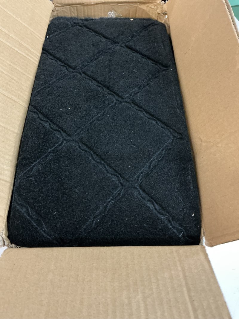 Condition photo showing As Is for Stair Treads for Wooden Steps 15pcs - 8x30in Carpet Stairs Runner Indoor Non-Slip Stair Mats for Kids Elders and Pets 8x30in Cube Black 15