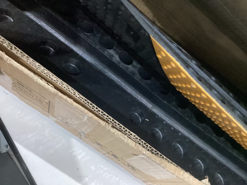 Condition photo showing Good Condition for heavy duty recycled rubber speed bump 3.3ft 2pack | 2 inch high industrial-grade for asphalt durable
