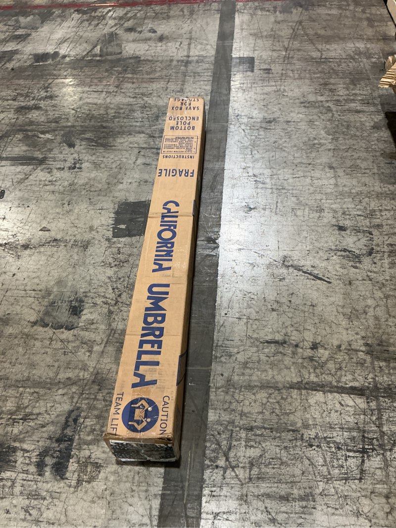 Condition photo showing Good Condition for california umbrella 9' premium commercial hardwood patio umbrella, manual lift with sunbrella navy fabric navy blue